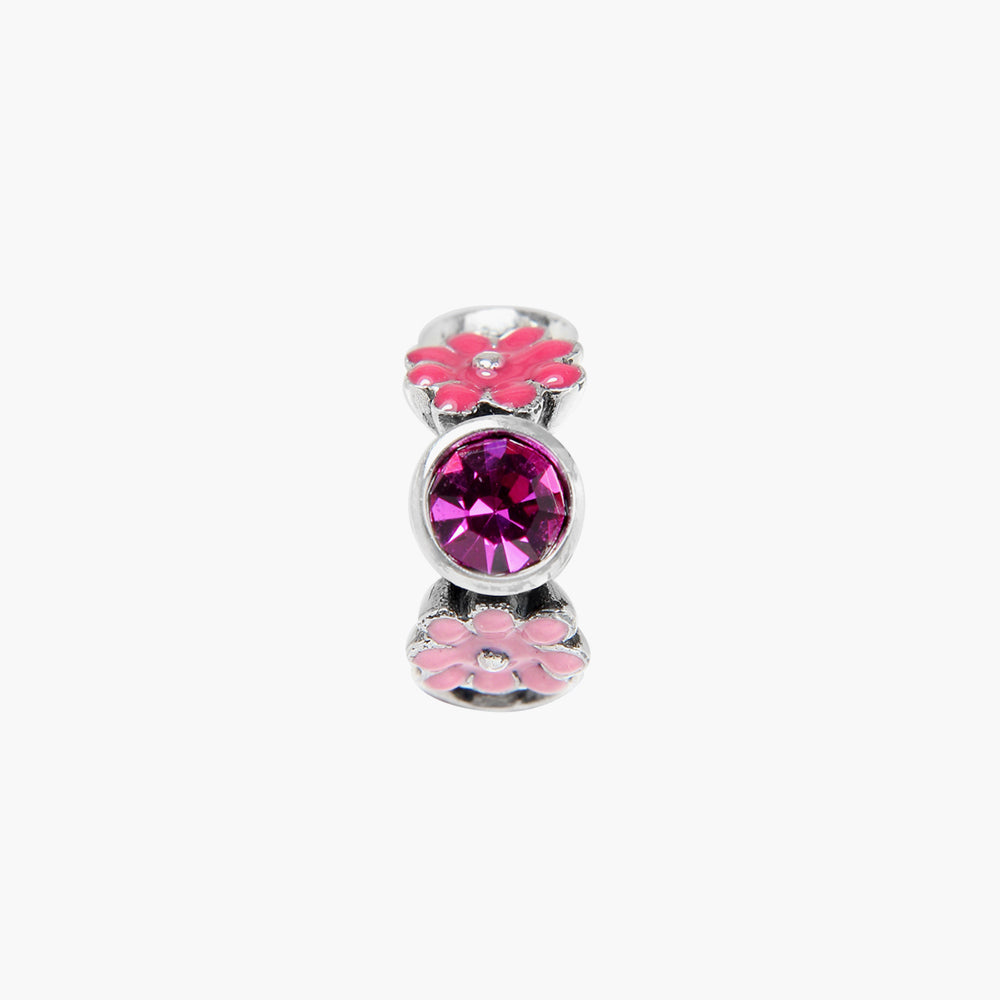 PINK MOOMIN FLOWER SPACER BEAD