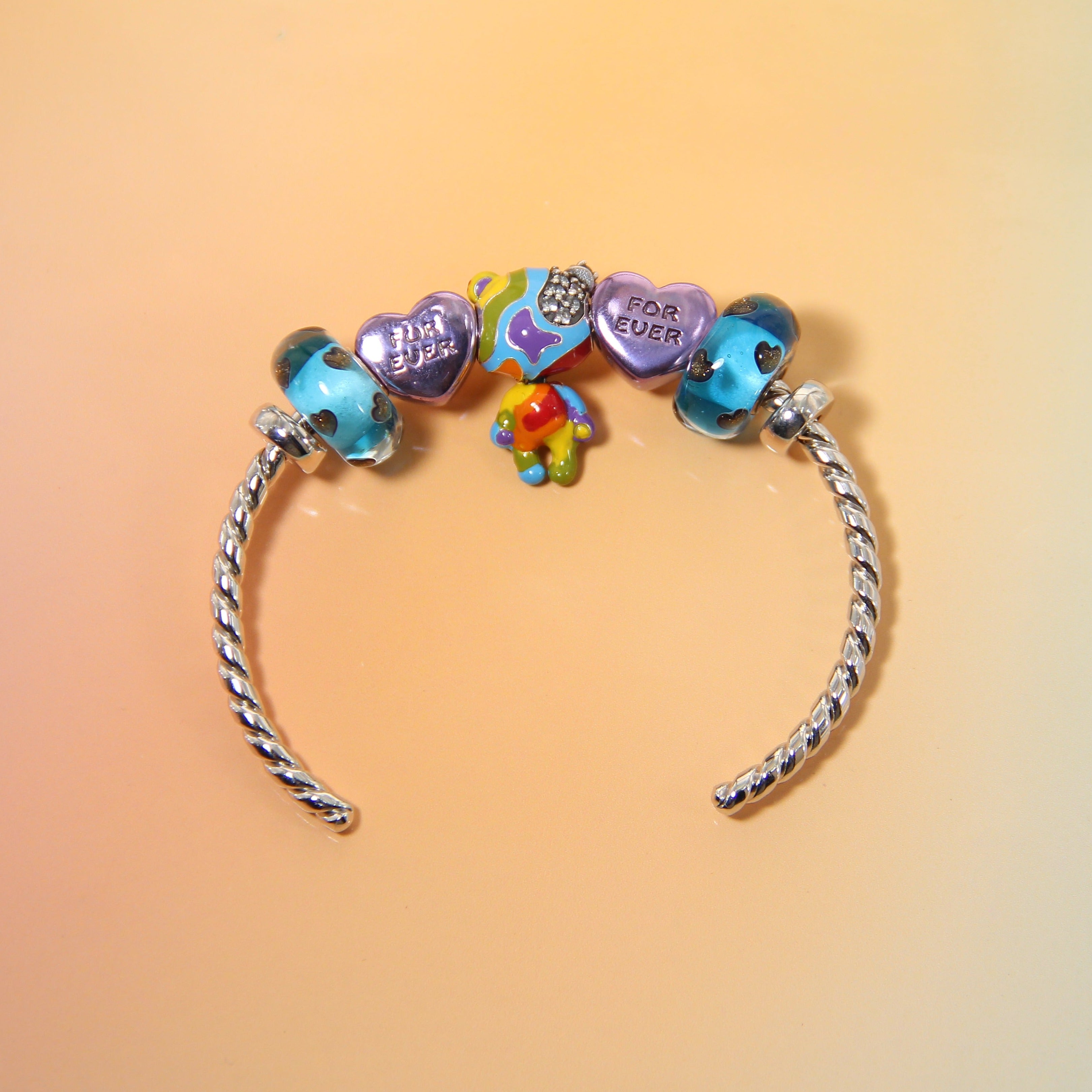 Rainbow Teddy Bead