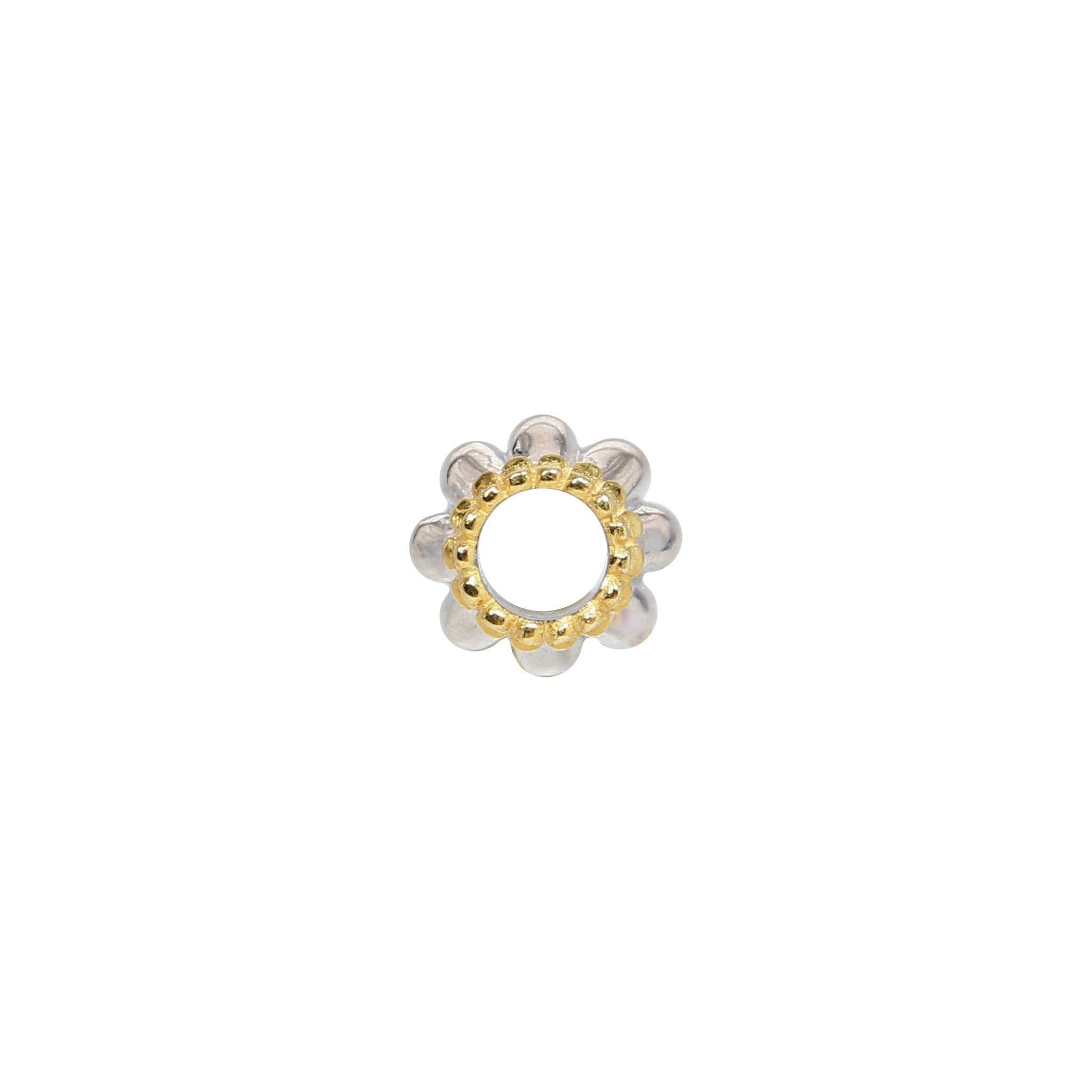 Modak Sweet Dumpling Bead with 14k Gold