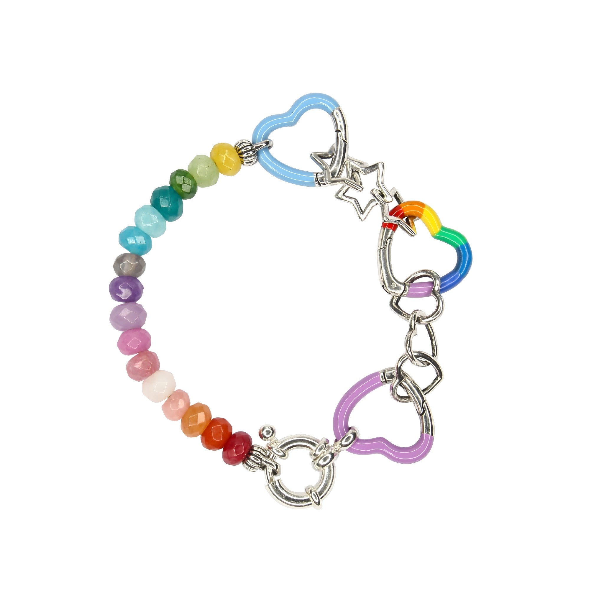 Rainbow Hearts Bracelet Set