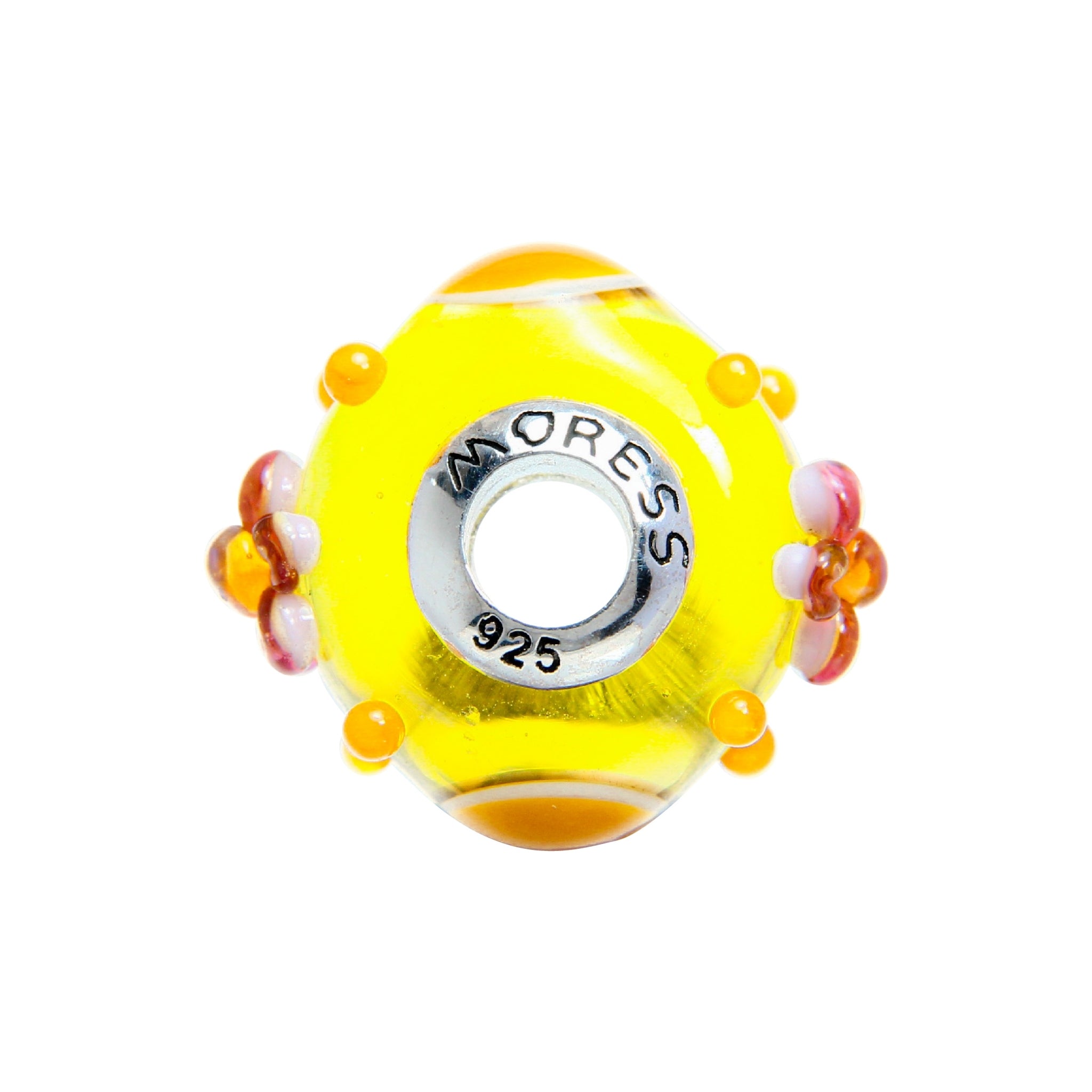 Flower Italian Murano - Yellow