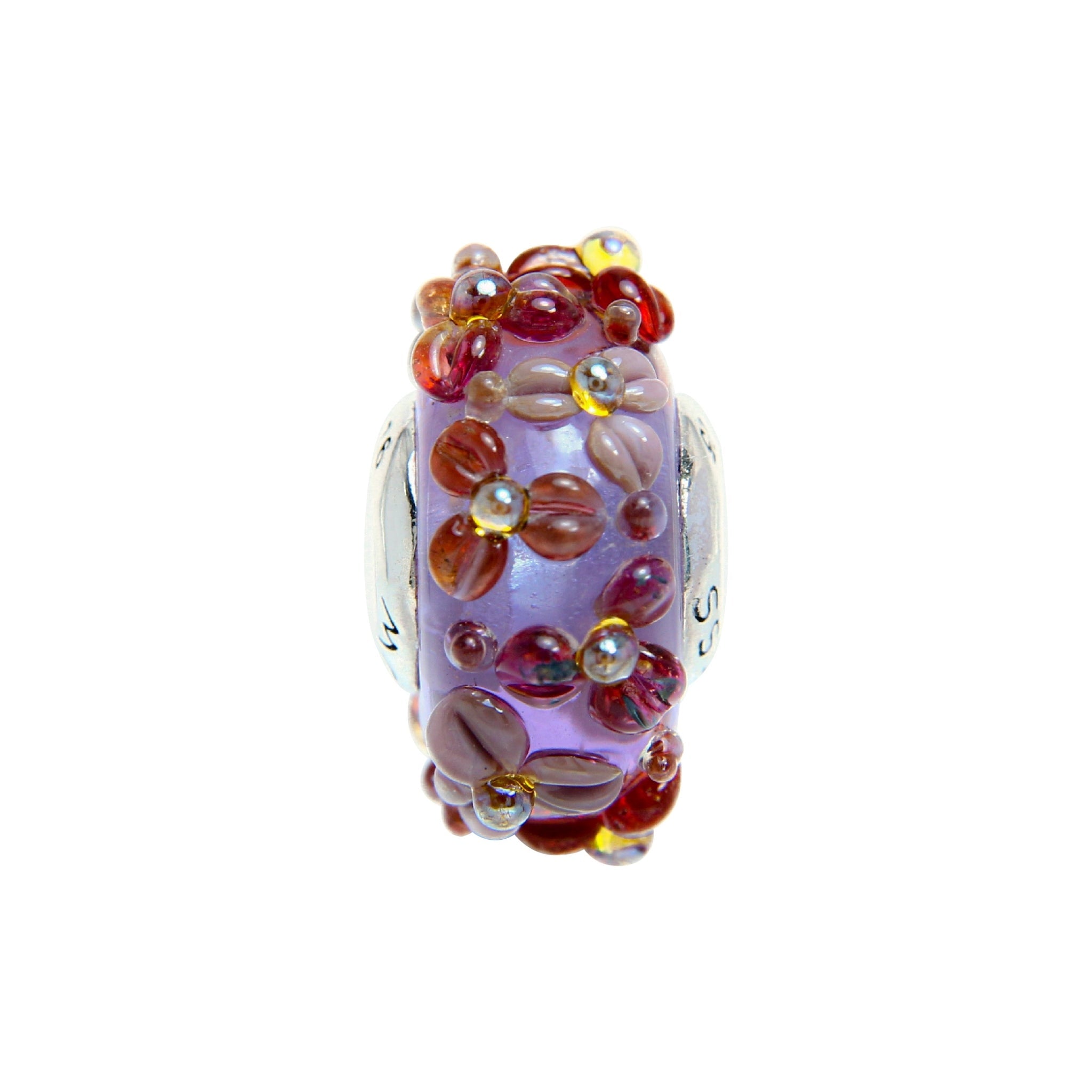 Flower Italian Murano - Purple