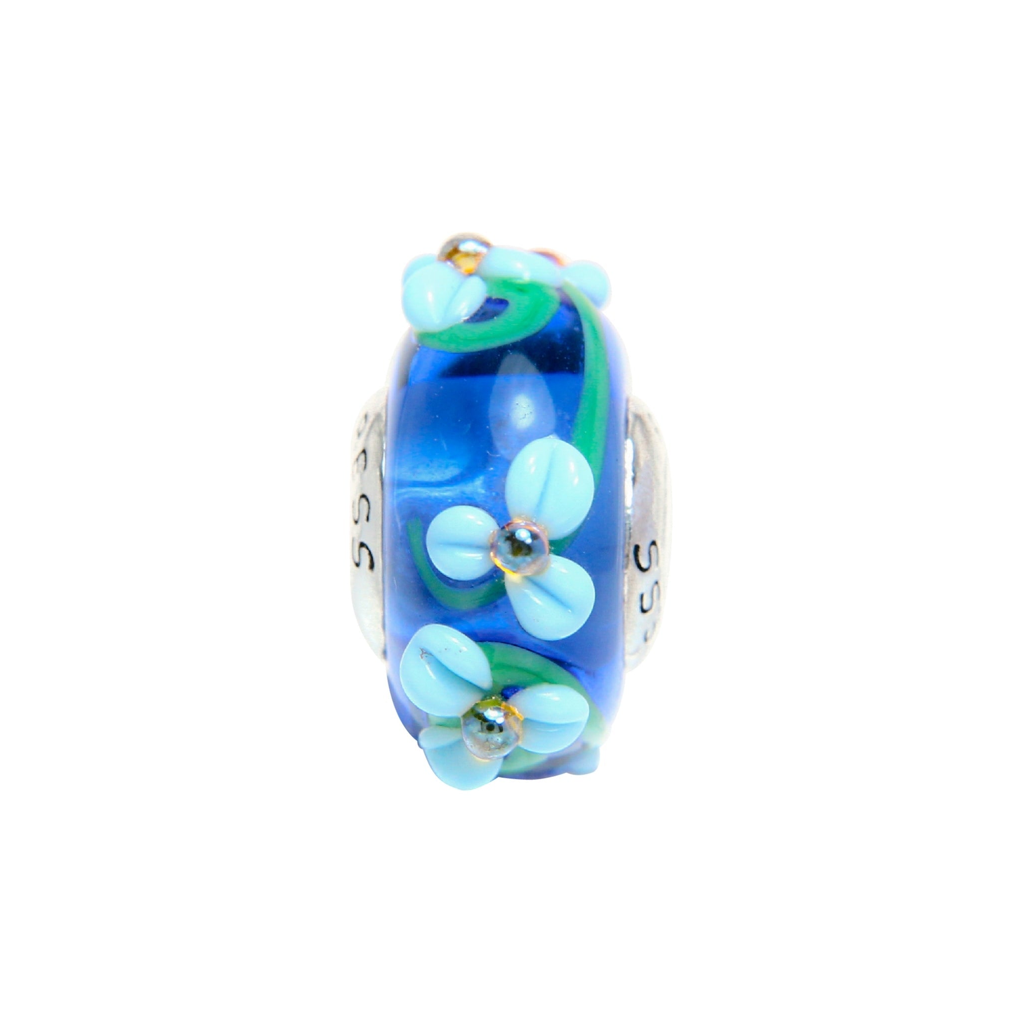 Flower Italian Murano - Blue